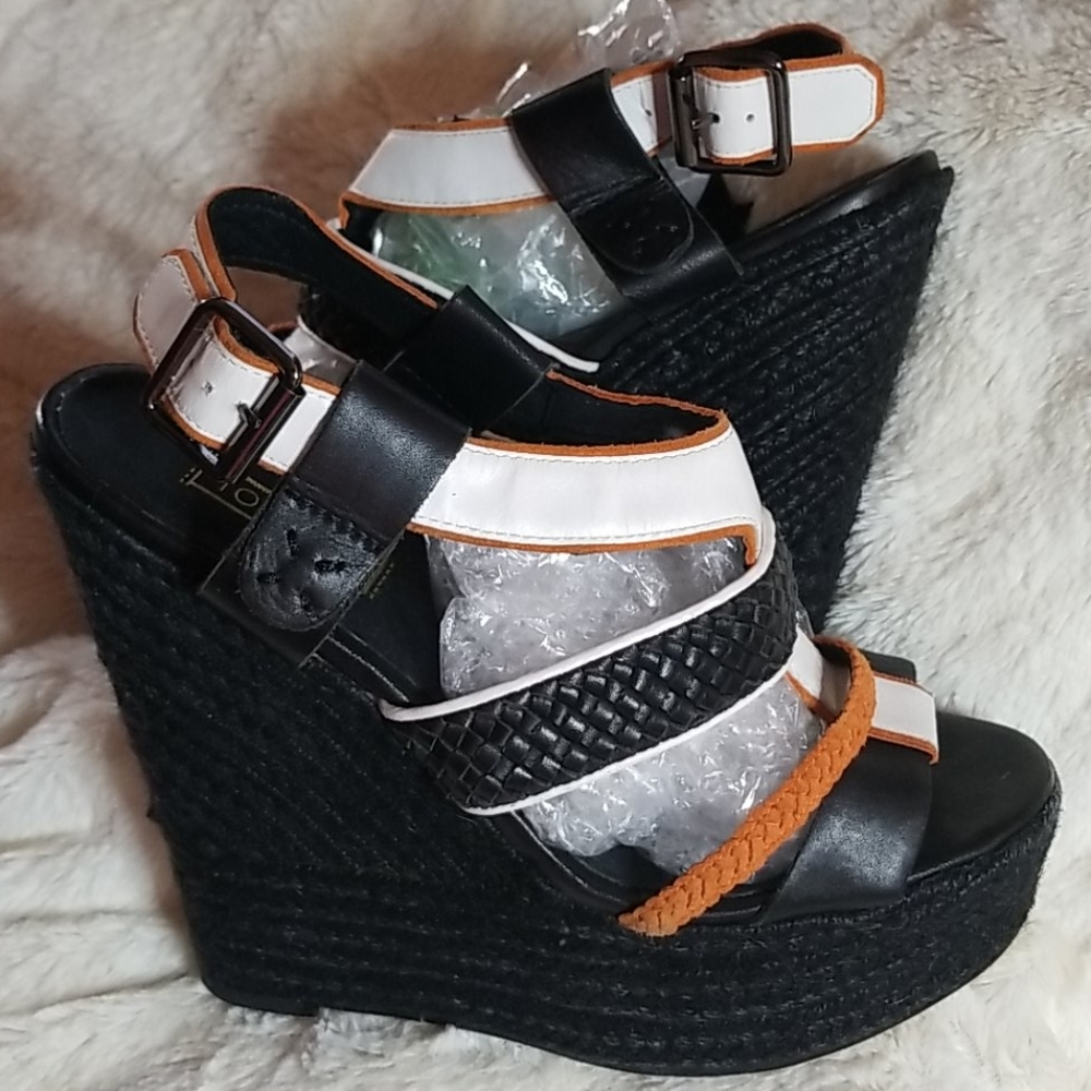 Topshop wedge strappy espadrilles 8.5
